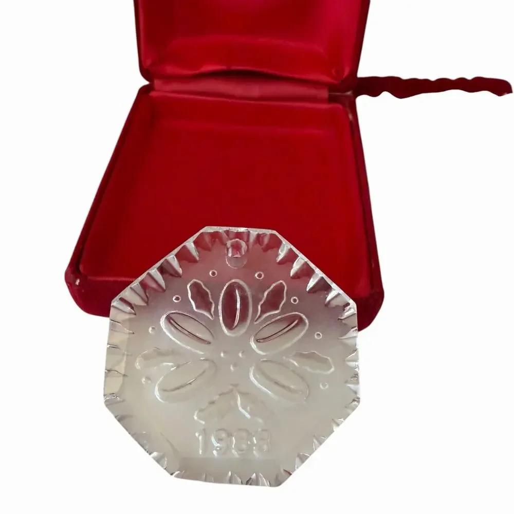 Vintage Waterford Crystal 1988 Annual Christmas Ornament Original Box